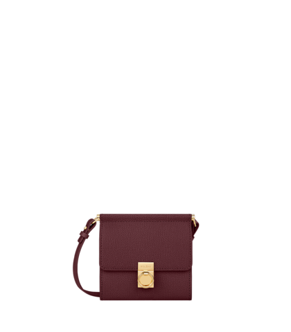 Сумка Polene Numéro Sept Crossbody Wallet Edition Textured Burgundy