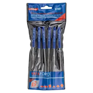 Набор надфилей разнопрофильных 6пр.(L-160мм,Ø4мм),в блистере YATAFORCE YF-6161