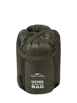 Спальный мешок Naturehike U250S с капюшоном, хаки (NH20MSD07)