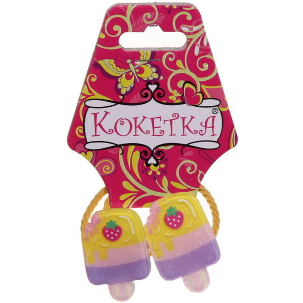 Резинки для волос 2 шт детские «Puppi- Мороженое», микс 4 цвета, d-3 см