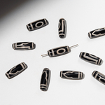 Бусина Дзи "Один глаз" из агата, 29*10,5мм, черный