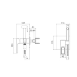 Смеситель с гигиенической лейкой 35к G7218 GAPPO встраиваемый, ХРОМ