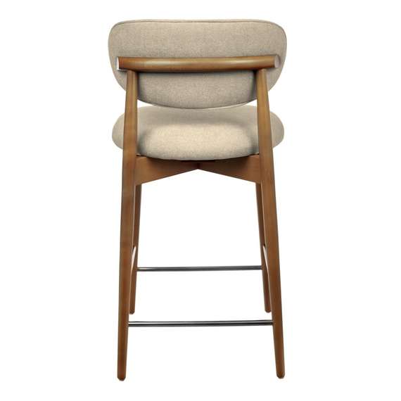 Полубарный стул Mod, орех, бежевое букле