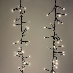 ENIN - GW ЭРА Гирлянда LED Нить Мишура 3,9 м зеленый провод, теплый свет, 220V