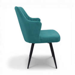 Стул поворотный "Хант 360" (арт. 345П), велюр Бренди В15 мятный, ножки круглые черные.