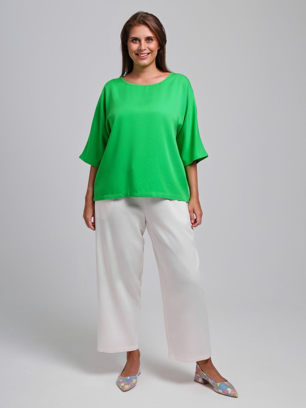 Блузка Летний драйв-2 Виотекс ЯРКО-ЗЕЛЁНЫЙ