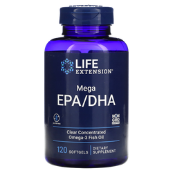 Life Extension Mega EPA/DHA 120 softgels , Омега 3 ЭПК/ДГК
