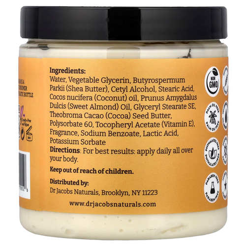 Dr. Jacobs Naturals, масло для тела с растительным маслом из ши, миндаль, 226 г (8 унций)