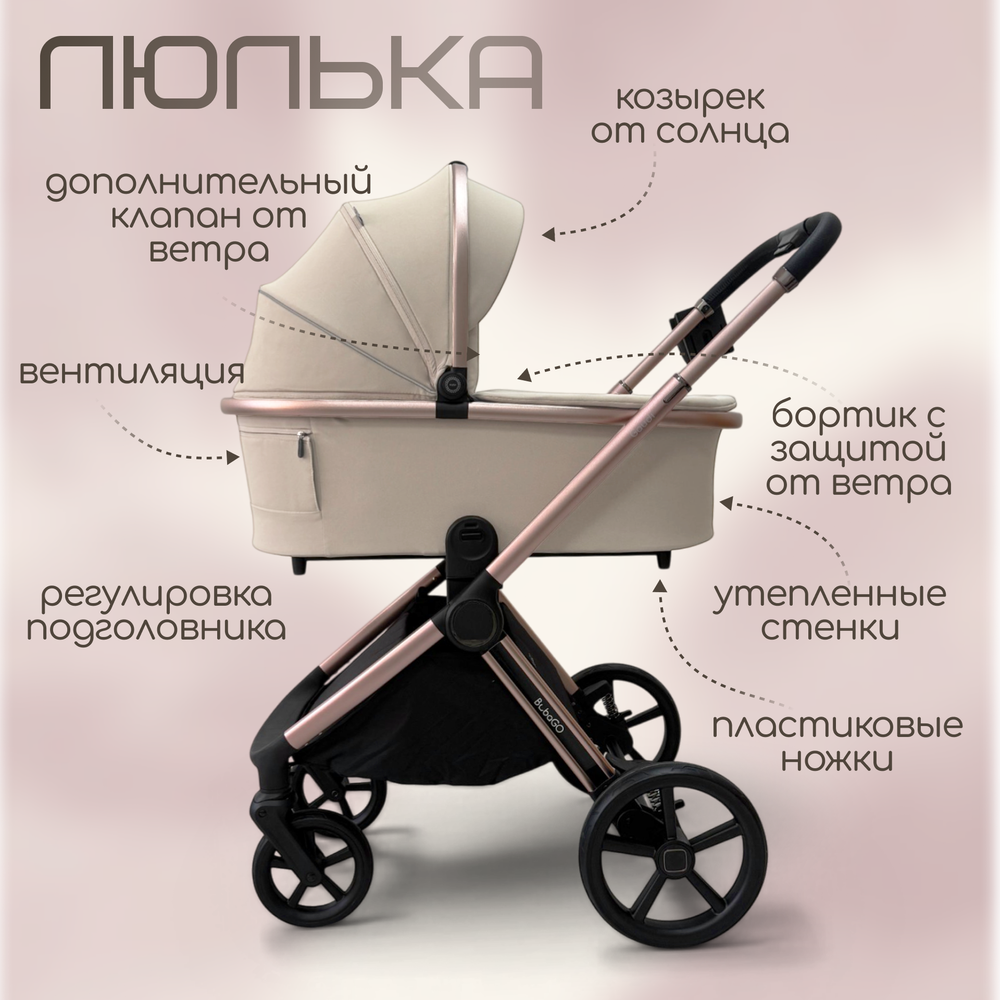 Модульная коляска BubaGO Gaudi 3в1