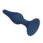 Синяя анальная пробка Slim Anal Plug S - 10,3 см. (Цвет: синий)