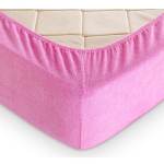 Простыня махра на резинке 160*200*20 Розовый ТГ