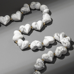 Сердце из натурального магнезита, 16*13,5мм