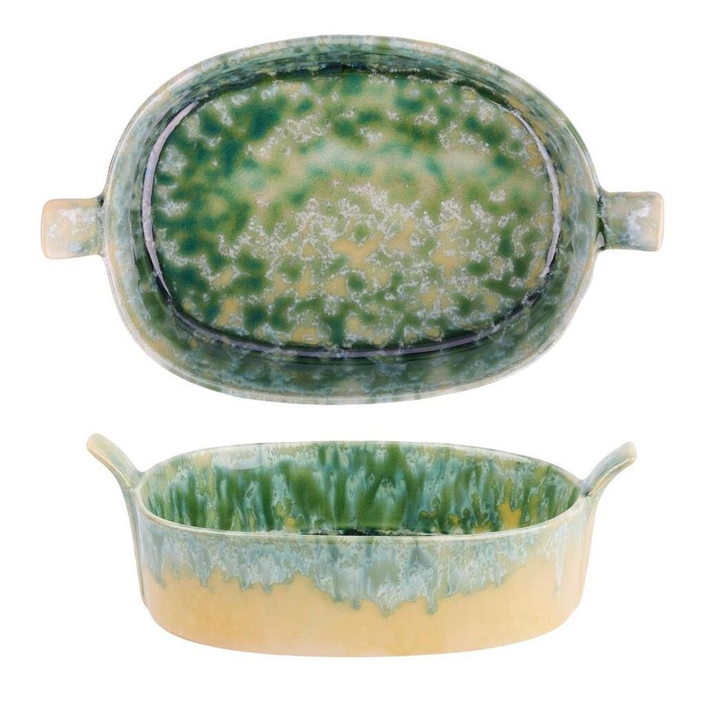 Блюдо для подачи 19,5*11,2 см h4,4 см 450 мл с ручками   P.L. [1]