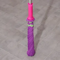 Швабра для мытья пола с отжимом Доляна, насадка из микрофибры 80 гр, стальная ручка 119 см, цвет МИКС