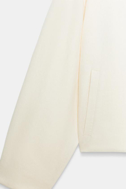 ZARA КУРТКА ИЗ ЛЬНА С ЗАСТЕЖКАМИ-ТОГГЛ, ЭКРЮ