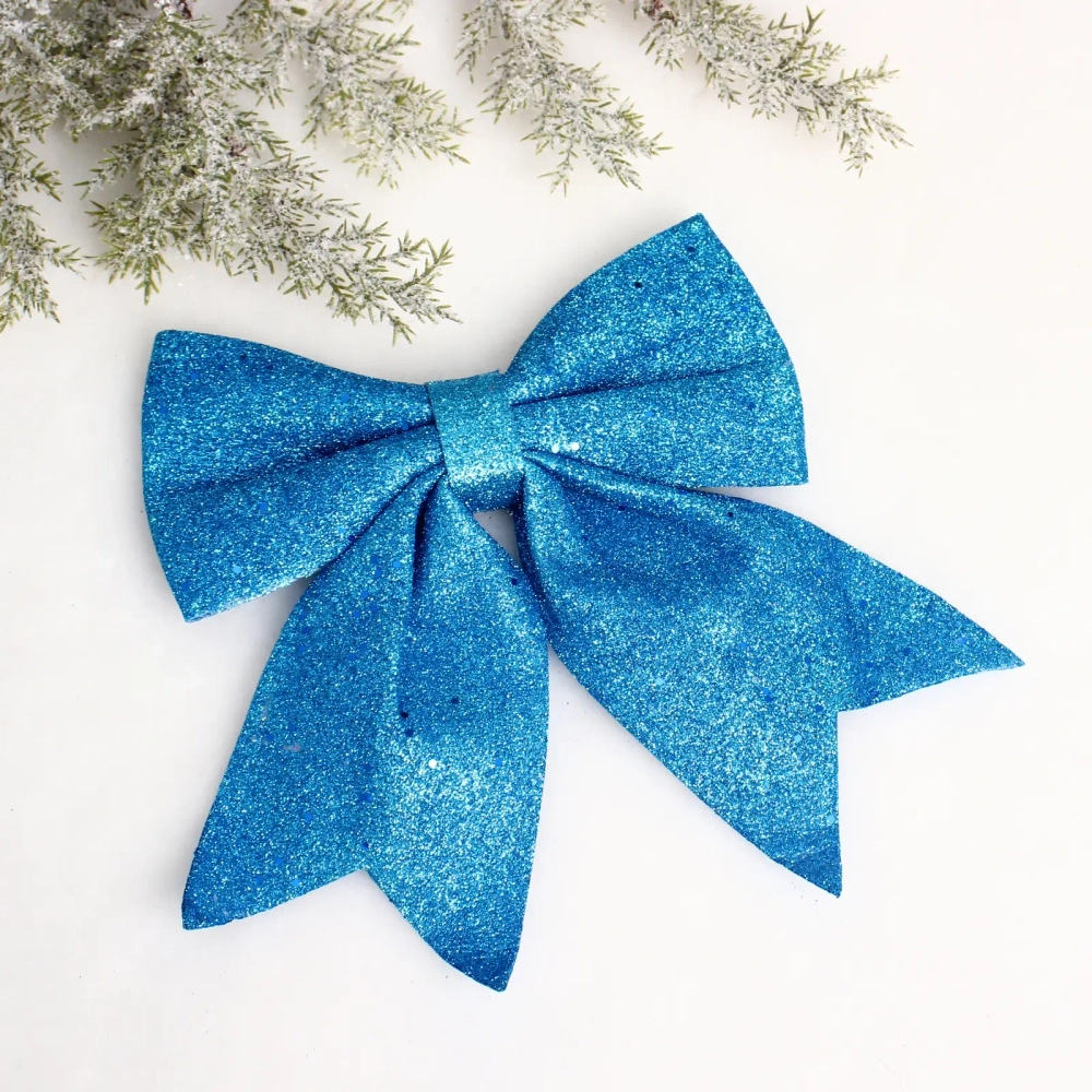 Бант на ёлку «Волшебство» 20*25*10 см, Голубой