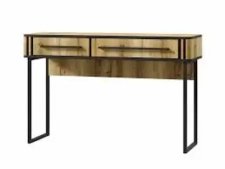 Аэлита Консоль на металлических опорах Дуб вотан/Черный