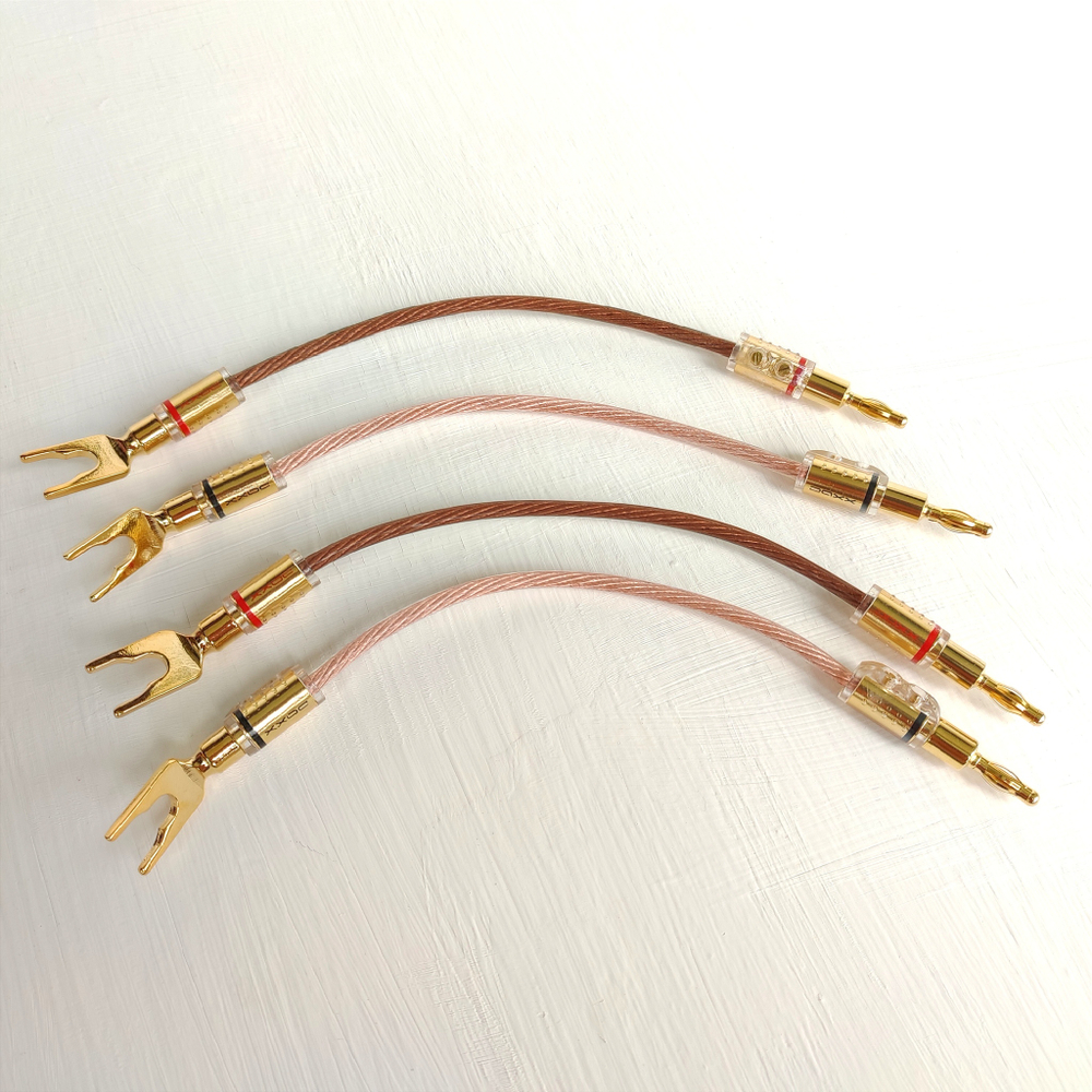 DAXX S182-02P Перемычки акустические из монокристалла меди (4шт). Длина 20см с разъёмами