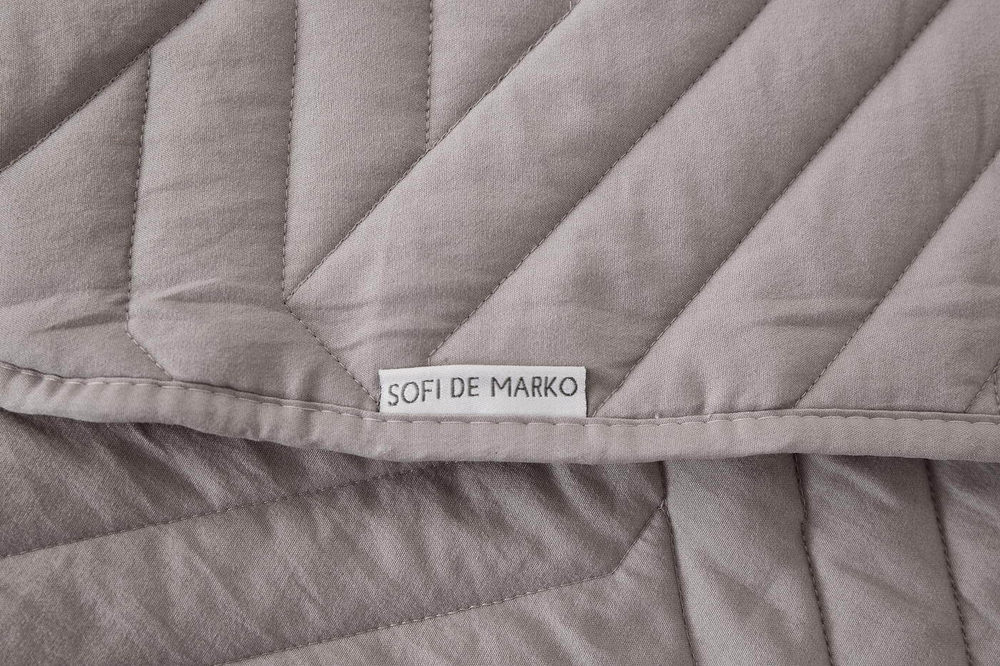 Покрывало 230х250 и 2 наволочки 50х70 Sofi De MarkO Мориц серое
