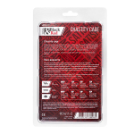 Черный мужской пояс верности 10см из пластика ToyFa Black&Red 901411-5