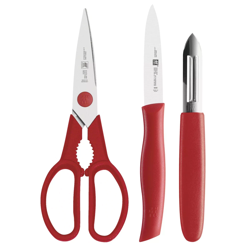 Zwilling - Нож + овощечистка + ножницы Twin Grip. / артикул   38157-001-0  / GTIN 4009839327148