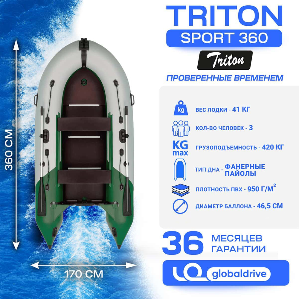 Лодка ПВХ ТРИТОН Sport 360