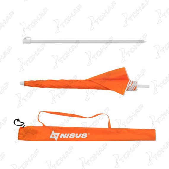 Зонт пляжный NISUS d 1,6м прямой (19/22/170Т) N-160