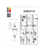 SL082.211.01 Светильник уличный настенный ST-Luce Бронза/Бронза, Прозрачный E27 1*60W