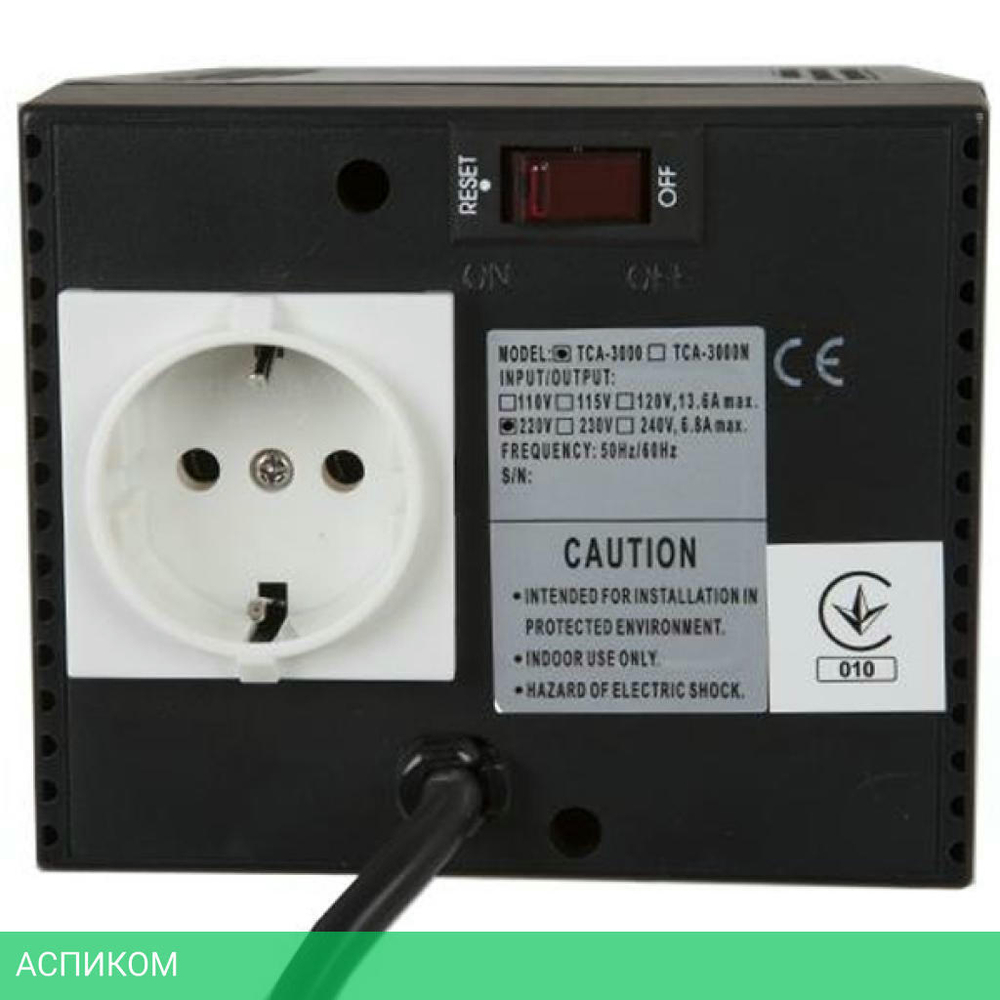 Стабилизатор напряжения Powercom TCA-3000 черный