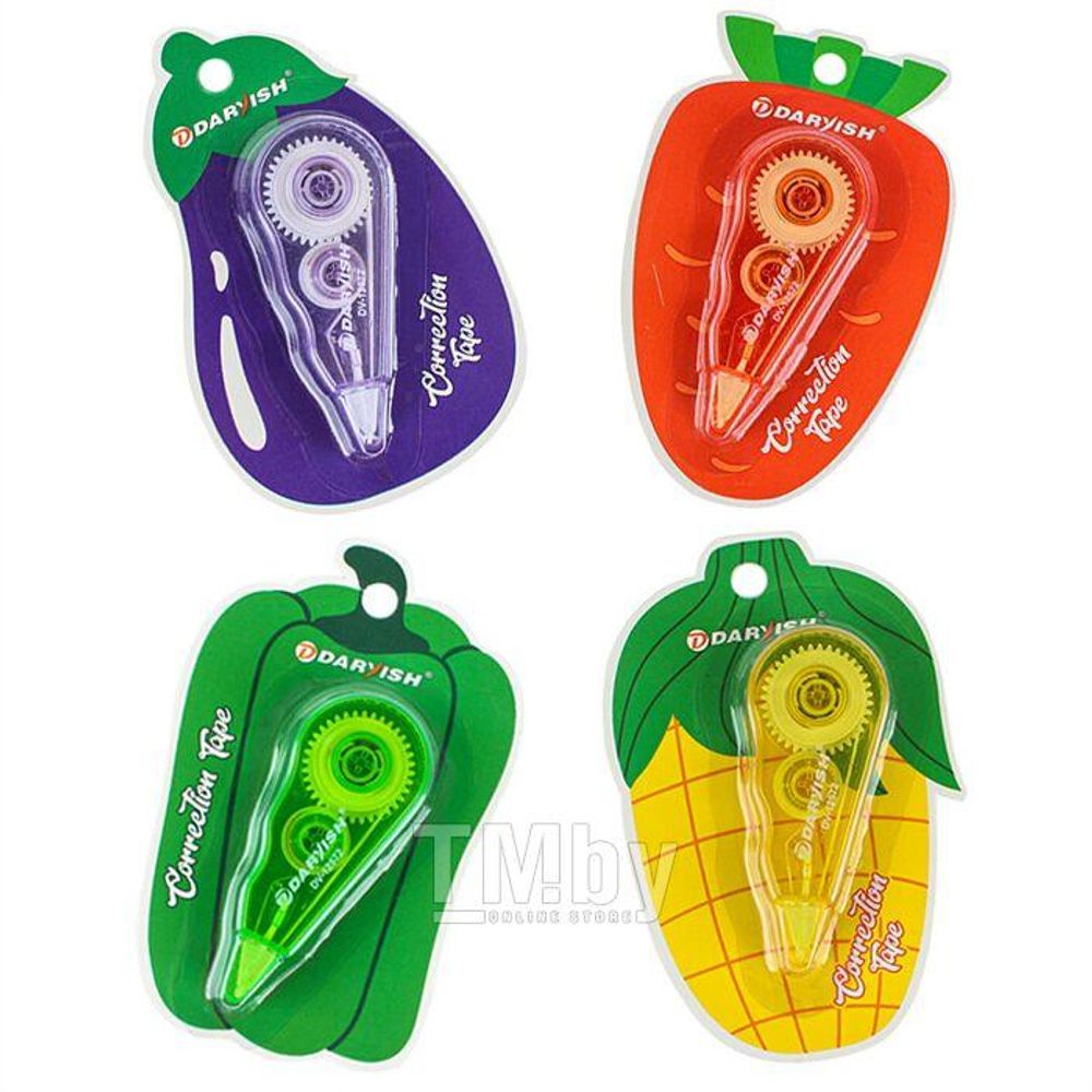 Корректор-лента 5мм*3м. "Овощи" блистер (Darvish)