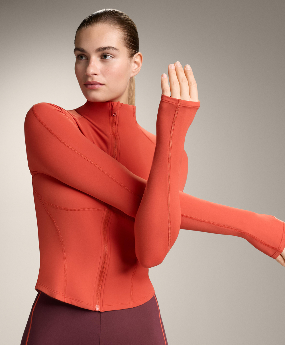 Oysho Легкая и теплая высокотехнологичная куртка Running, ярко-оранжевый