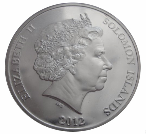 10 долларов Чемпионат мира по футболу Бразилия 2014 Футболист Страус Соломоновы о-ва 2012 г. Proof