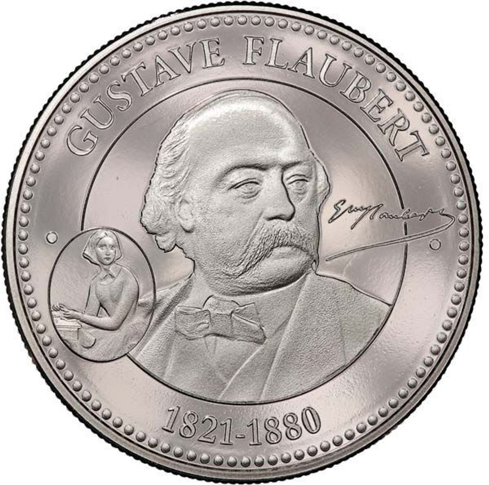 France, Gustave Flaubert Cupronickel Medal, Undated