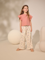 Брюки широкие для девочки Next AH9-749, Кремовый