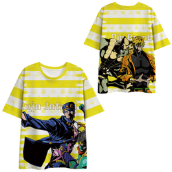 Футболка "Невероятные приключения ДжоДжо - Джотаро Куджо и Дио" (жел.)