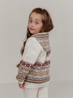 Кофта вязаная на молнии с капюшоном и карманом