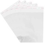 Пакеты БОПП с клеевым клапаном, КОМПЛЕКТ 100 штук, 20х30 + 4 см, 30 мкм, с усиленным швом, BRAUBERG