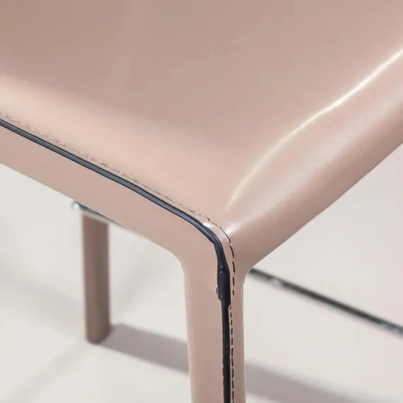 Полубарный стул Barrie 65 см кожа капучино