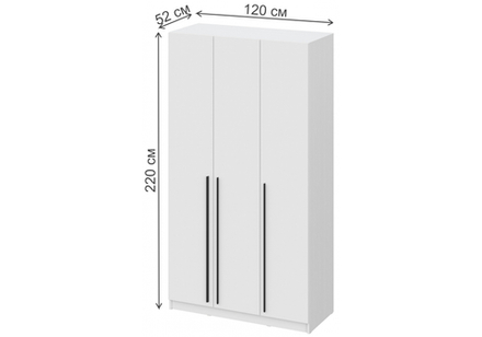 Шкаф Woodville Бирма ШК-1200 белое дерево, белое дерево