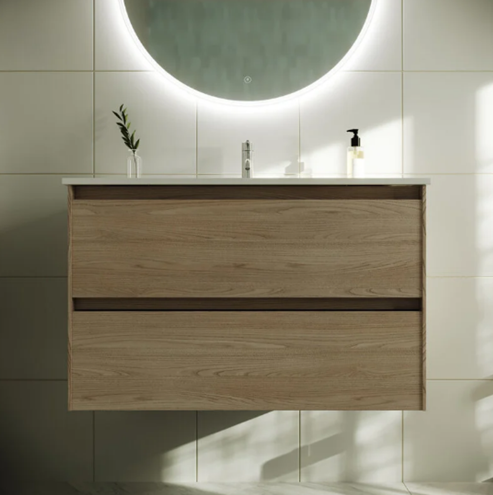 Тумба подвесная SANCOS Cento 890х450х500, c двумя ящиками оснащенными доводчиками, карпатская ель, арт. CN90KE