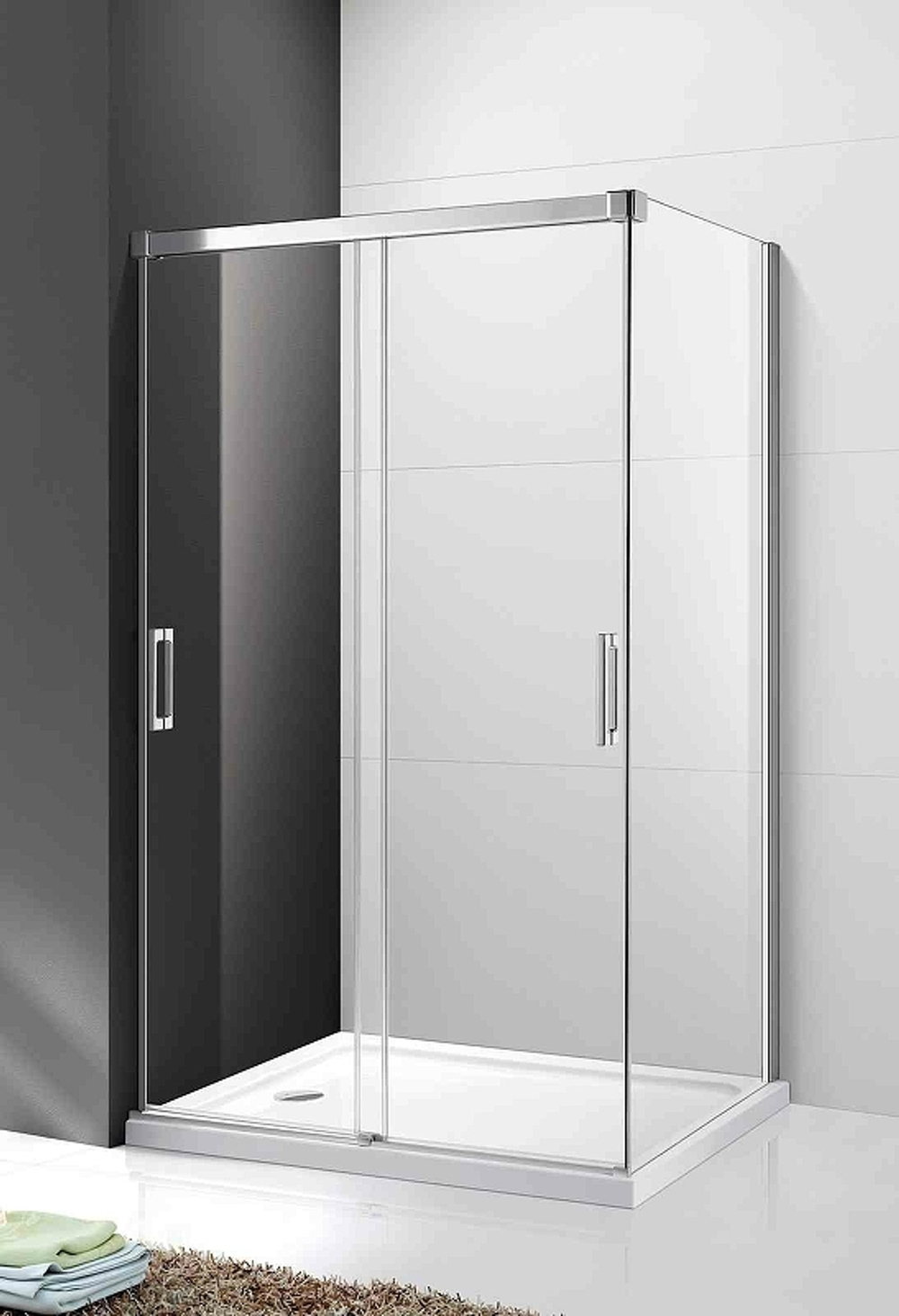 Душевой уголок Cezares Tandem-Soft 120x80 TANDEM-SOFT-AH-2-120/80-C-Cr-IV профиль Хром стекло прозрачное
