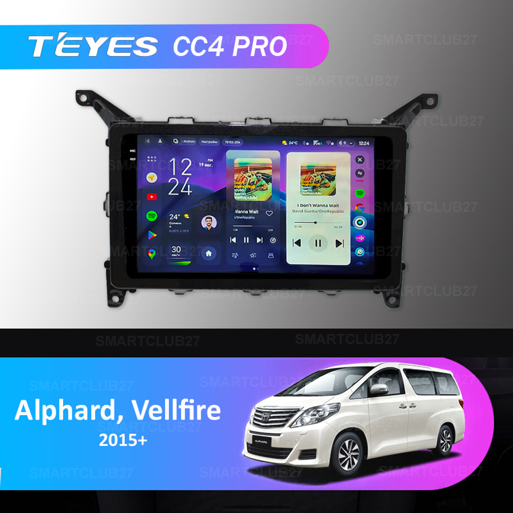 Teyes CC4 Pro 9" для Toyota Alphard, Vellfire 2015+