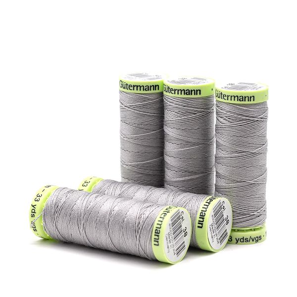 Нитки отделочные Gutermann Top Stitch 30 (30 метров), 5 кат. | 038 св.серый