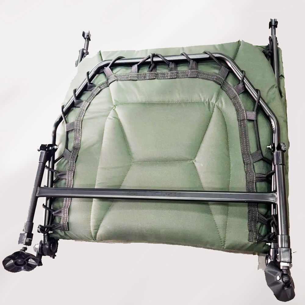 Раскладушка карповоя туристическая 200х80х40 cm Зелено-чёрная №2