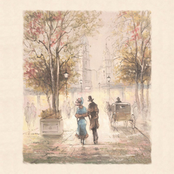 Панель ПВХ ВЕК фотопечать 3D матовые Бульвар - Монпарнас 2700х250 мм