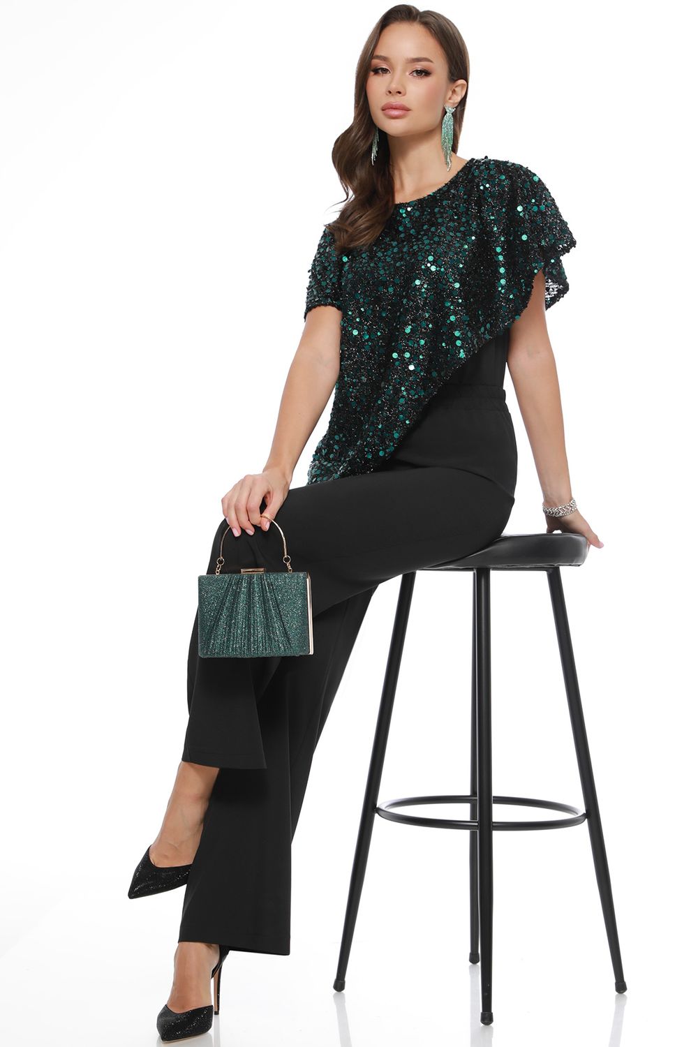 Костюм брючный нарядный с пайетками DStrend (Акция)