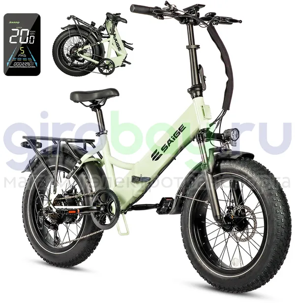 Электровелосипед Saige Cityfun S (48V/10.4Ah) - Зелёный фото №1