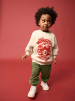 Толстовка и джоггеры в комплекте для мальчика Next E60-683, Молочный, Хаки