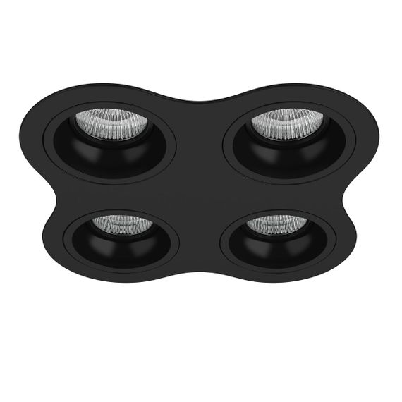 Комплект из светильников и рамки Lightstar Domino Round (214647+214607+214607+214607+214607) D64707070707