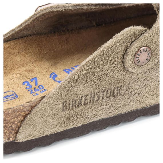 Мягкая стелька Birkenstock Boston для ног "тапочки серые, Узкие"